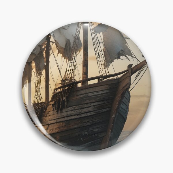 Item preview, Majestic Pirate Ship Open Seas designed and sold by Jo Art.