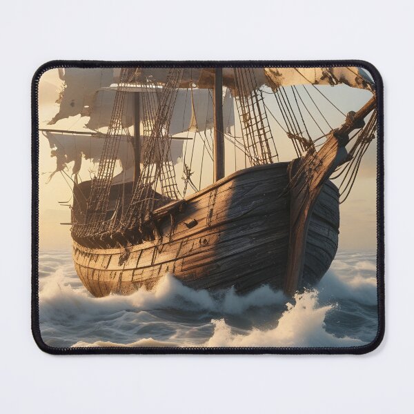Item preview, Vintage Wooden Galleon Sunset Sailing designed and sold by Jo Art.