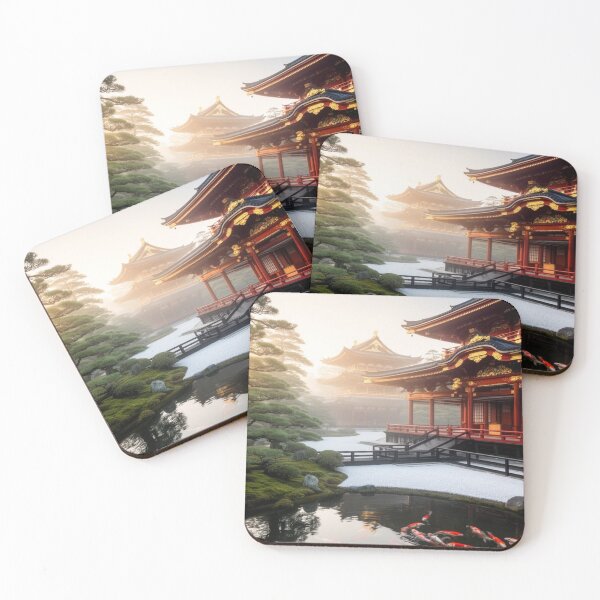 Item preview, Koi Pond Harmony - Palace in the Morning Mist designed and sold by nhk999.