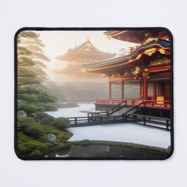 Item preview, Koi Pond Harmony - Palace in the Morning Mist designed and sold by nhk999.