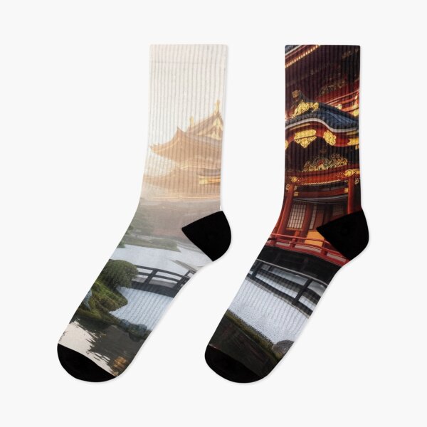 Item preview, Koi Pond Harmony - Palace in the Morning Mist designed and sold by nhk999.