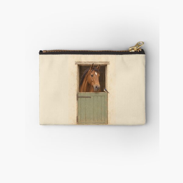 Item preview, Chestnut Horse and Swallow at a Sage Stable Door designed and sold by Glottopia.
