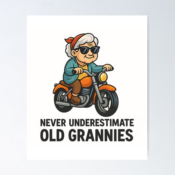 Item preview, Never Underestimate Old Grannies On An E-Bike  designed and sold by lindseywomack.