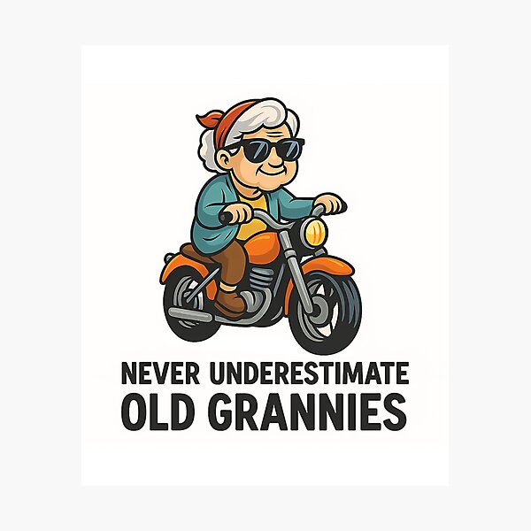 Item preview, Never Underestimate Old Grannies On An E-Bike  designed and sold by lindseywomack.