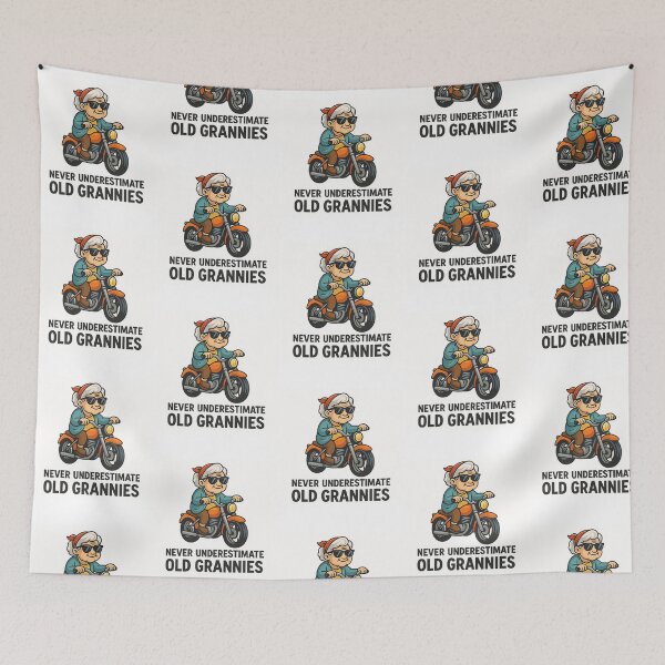 Item preview, Never Underestimate Old Grannies On An E-Bike  designed and sold by lindseywomack.