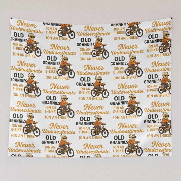 Item preview, Never Underestimate Old Grannies On An E-Bike designed and sold by lindseywomack.