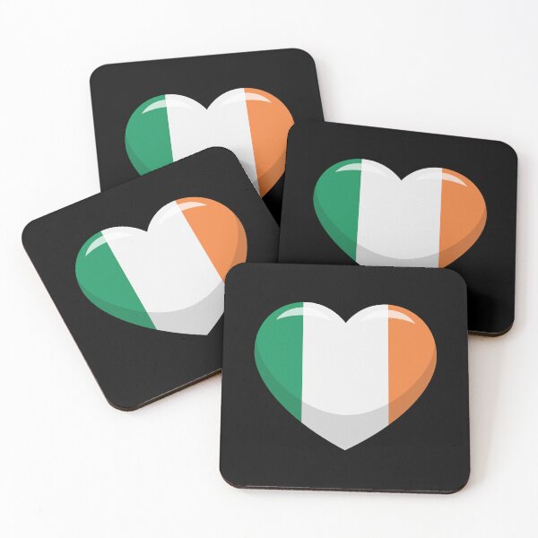 Item preview, Irish Flag Heart / I Love Ireland (On Black) designed and sold by STUDIO-72.