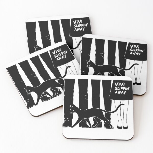 Item preview, ViVi Slippin’ Away — Black Cat Silhouette designed and sold by PORTE DE ESPERANCE.
