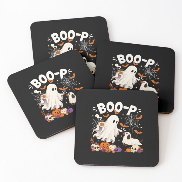 Item preview, Cute Boo-P Ghost Dog Halloween Coffee Drinker Art designed and sold by OlyvieArt.