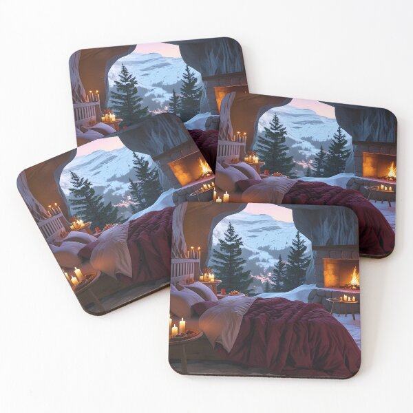 Item preview, Snowy Mountain Cave Retreat Candlelight designed and sold by Jo Art.