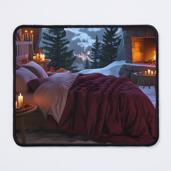 Item preview, Snowy Mountain Cave Retreat Candlelight designed and sold by Jo Art.