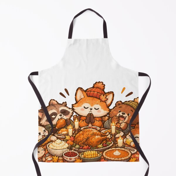 Item preview, Grateful Gang Funny Thanksgiving Autumn Cute Animal Feast Dinner designed and sold by ianm1028.