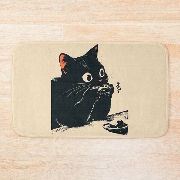 Item preview, Hungry Gamer Black Cat Snack And Video Games Japanese designed and sold by mustbewhy.