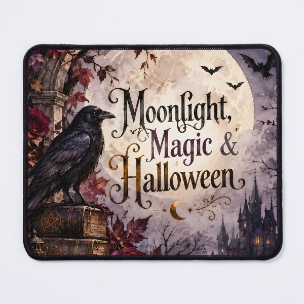 Item preview, Moonlight, Magic & Halloween – Gothic Raven Watercolor designed and sold by blankTeeShirt.