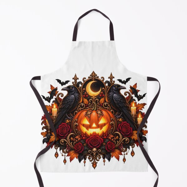 Item preview, Midnight Raven Pumpkin Crest – Gothic Halloween designed and sold by Clothes With Smiling Animals Walt Gral.