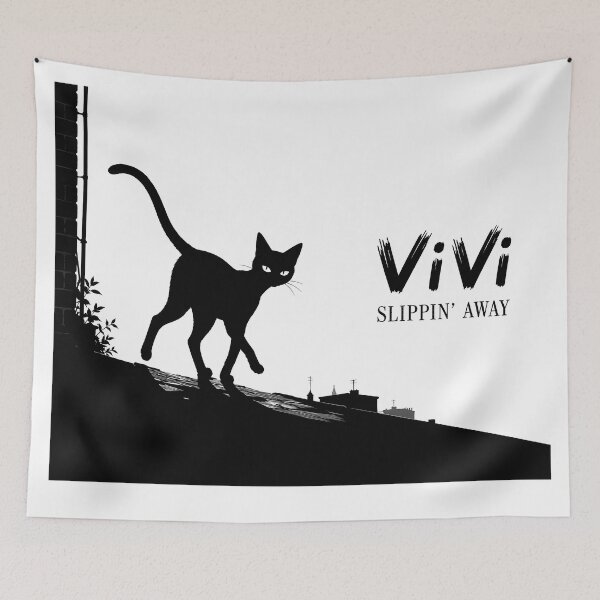 Item preview, ViVi — The Black Cat Slippin' Away designed and sold by PORTE DE ESPERANCE.