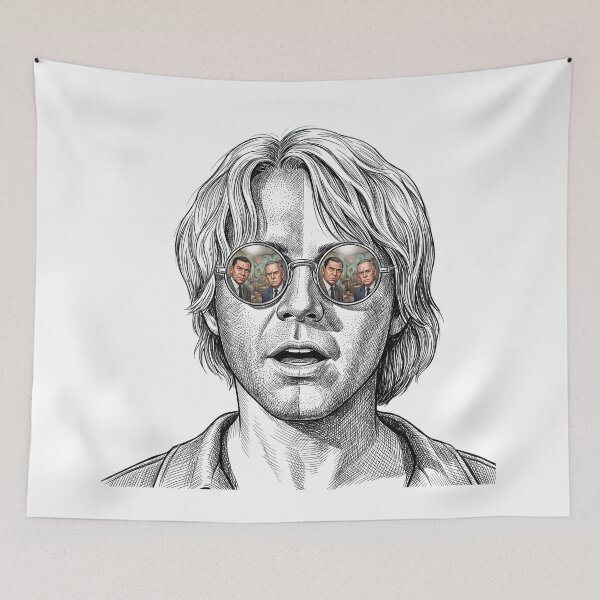 Item preview, Dragnet Blue Boy Sunglasses Reflection designed and sold by Bad-Decisions-Designs.