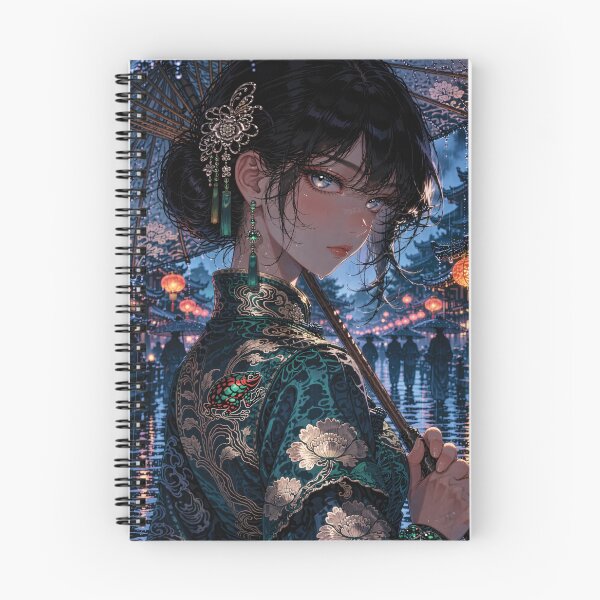 Item preview, Anime Qipao Girl with Plum Blossom Umbrella designed and sold by RGB-crayon.