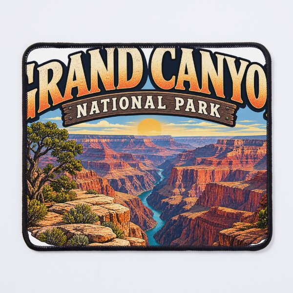 Item preview, Grand Canyon National Park Vintage Adventure Badge designed and sold by CreativeNest Prints.