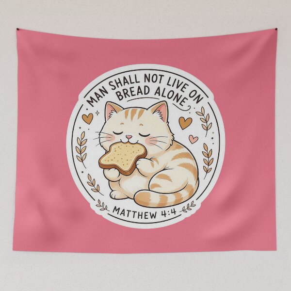Item preview, Matthew 4:4 Man Shall Not Live On Bread Alone designed and sold by plushism.