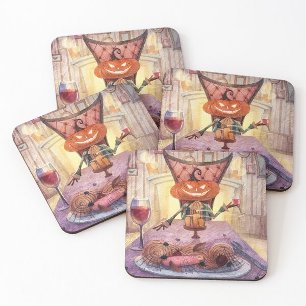 Item preview, Halloween Pumpkin Dinner Party with Spooky Food and Candles designed and sold by White Rabbit Design .
