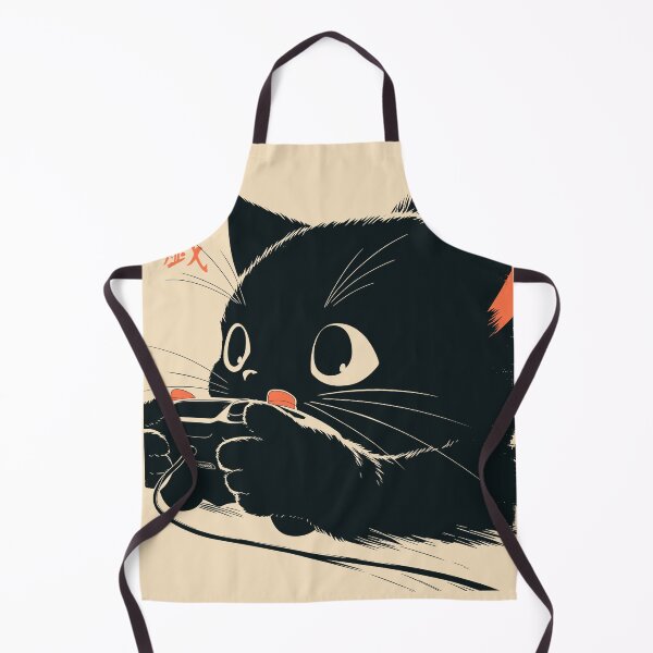 Item preview, Intense Gamer Black Cat Playing Video Games Japanese designed and sold by mustbewhy.