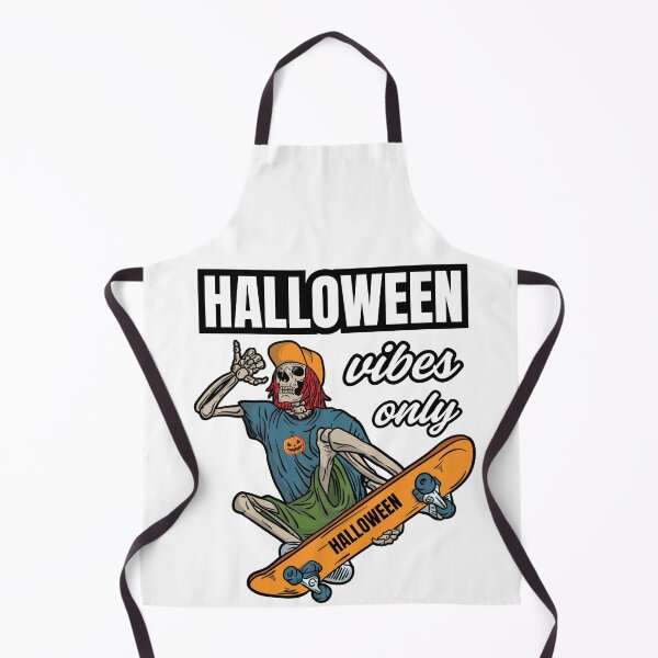 Item preview, Halloween vibes only - skeleton on skateboard  designed and sold by She - artist creations .
