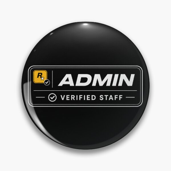 Item preview, Rockstar Games Admin Verified Staff Badge designed and sold by ​FURY Graphics.