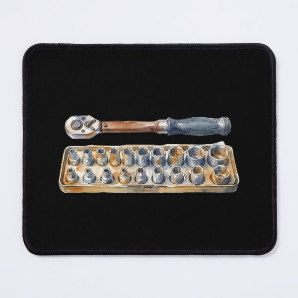 Item preview, Vintage Socket Wrench And Ratchet Tool Set designed and sold by bvdesignart.