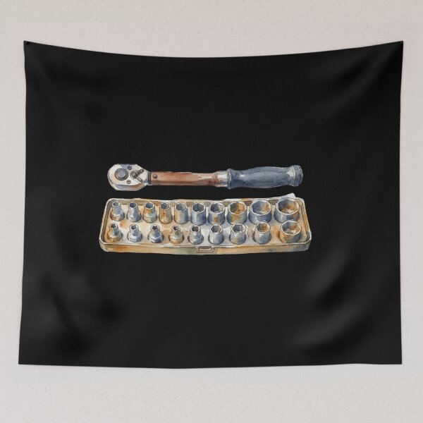 Item preview, Vintage Socket Wrench And Ratchet Tool Set designed and sold by bvdesignart.