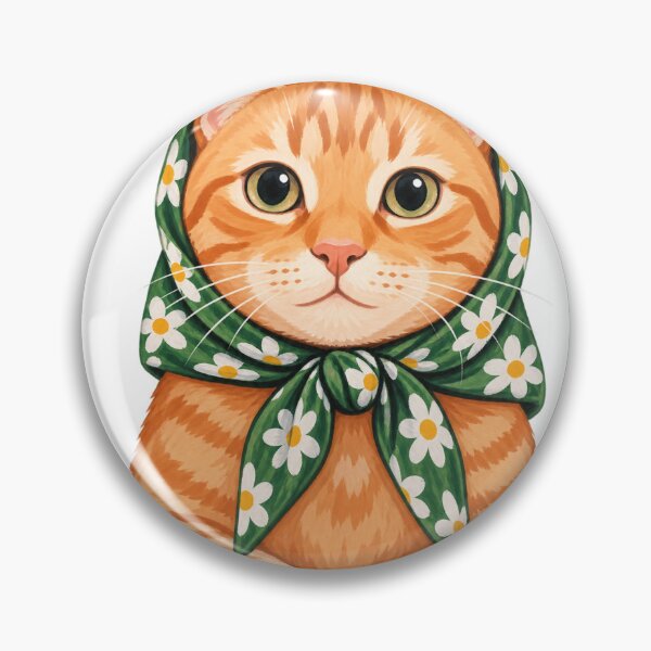 Item preview, Cute Orange Tabby Cat in Floral Headscarf designed and sold by wecrea.