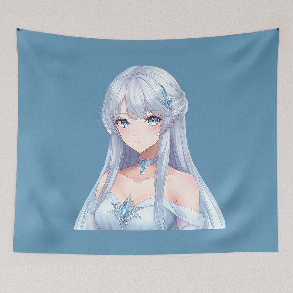 Item preview, Anime Ice Princess with Silver Hair designed and sold by charmaroundyou.