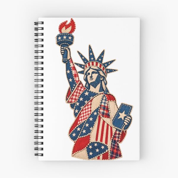Item preview, Vintage Patchwork Statue of Liberty Folk Art designed and sold by Bhaskar Digital Art.