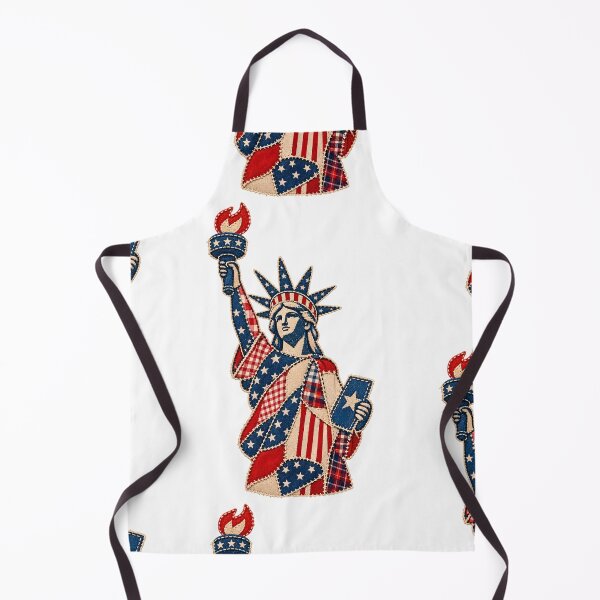 Item preview, Vintage Patchwork Statue of Liberty Folk Art designed and sold by Bhaskar Digital Art.