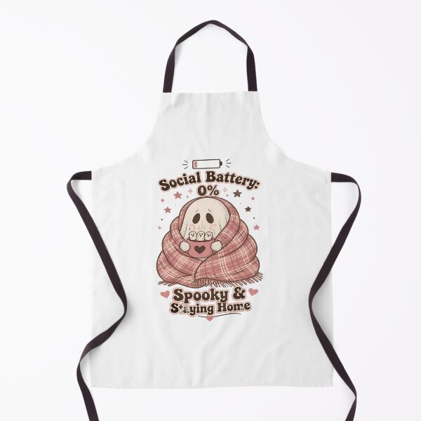 Item preview, Social Battery 0% – Cute Ghost with Hot Cocoa designed and sold by Art-Arcade6.