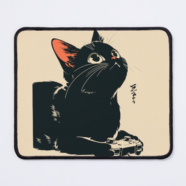 Item preview, Chill Gamer Black Cat Console Controller Japanese Vintage designed and sold by mustbewhy.