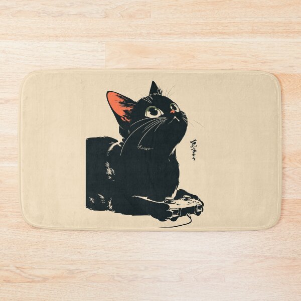 Item preview, Chill Gamer Black Cat Console Controller Japanese Vintage designed and sold by mustbewhy.