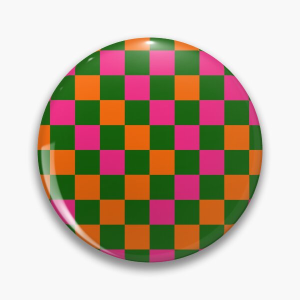 Item preview, Orange And Pink On Green Checkered  Design   designed and sold by PatternTitan.