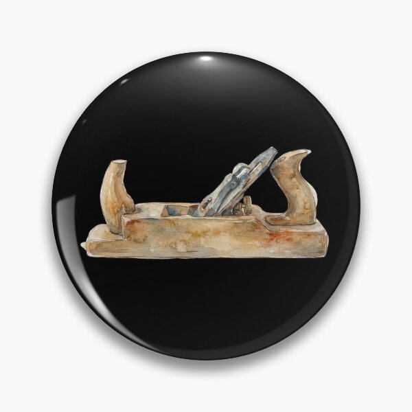 Item preview, Vintage Wood Plane Carpenter Woodworking Tool Watercolor Art designed and sold by bvdesignart.