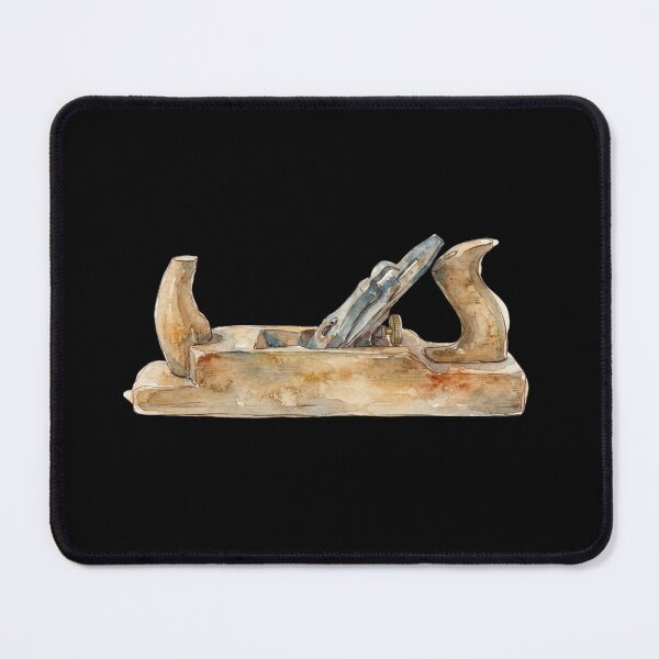 Item preview, Vintage Wood Plane Carpenter Woodworking Tool Watercolor Art designed and sold by bvdesignart.
