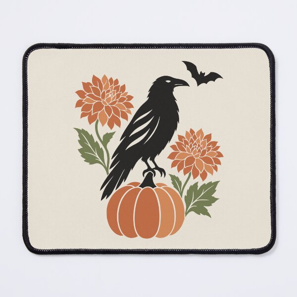 Item preview, Gothic Raven Pumpkin Autumn Botanical designed and sold by MavtM.