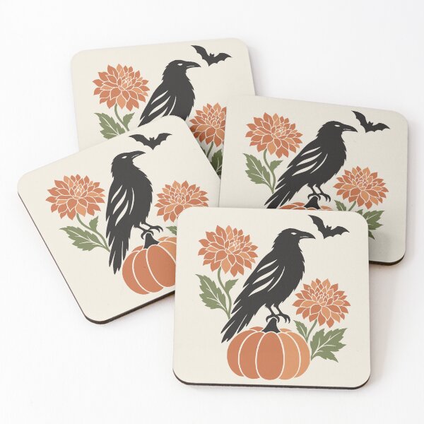 Item preview, Gothic Raven Pumpkin Autumn Botanical designed and sold by MavtM.