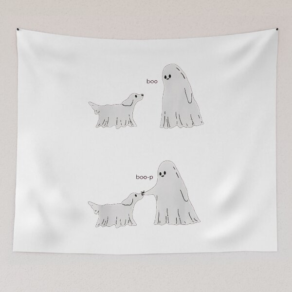 Item preview, Cute Ghost Dog Boo Boop Funny Art designed and sold by GiaoCalonas.