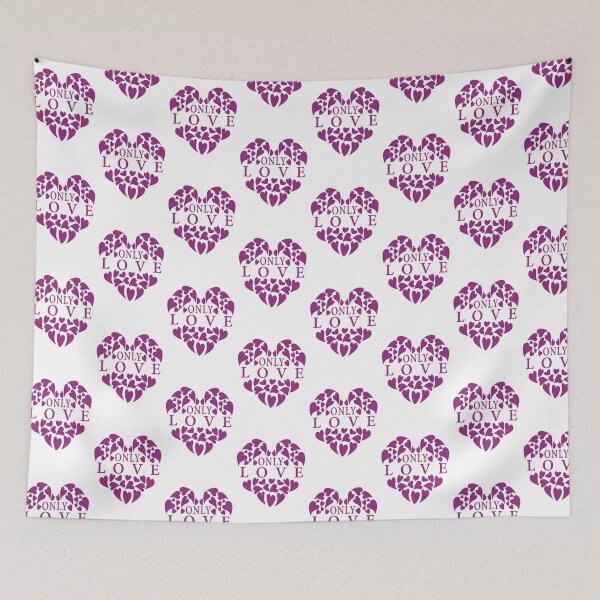 Item preview, Only Love Typography Cute Heart Art designed and sold by Minem39.