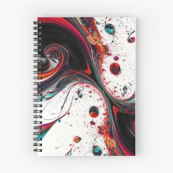 Item preview, Dynamic Abstract Fluid Swirl — Vibrant Orange Teal Acrylic Pour Paint Splash designed and sold by LYAN-STORE.