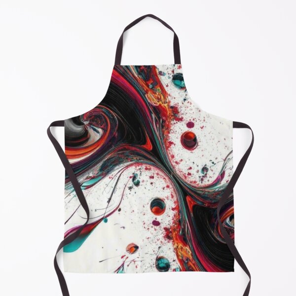 Item preview, Dynamic Abstract Fluid Swirl — Vibrant Orange Teal Acrylic Pour Paint Splash designed and sold by LYAN-STORE.