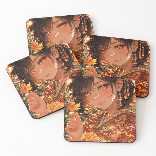 Item preview, Auburn Haired Anime Girl Catching Maple Leaf designed and sold by RGB-crayon.
