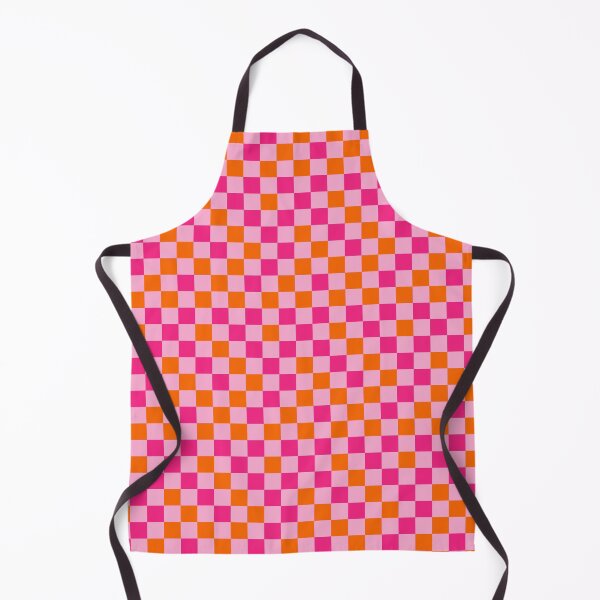 Item preview, Orange And Pink On Soft Pink Checkered Pattern   designed and sold by PatternTitan.