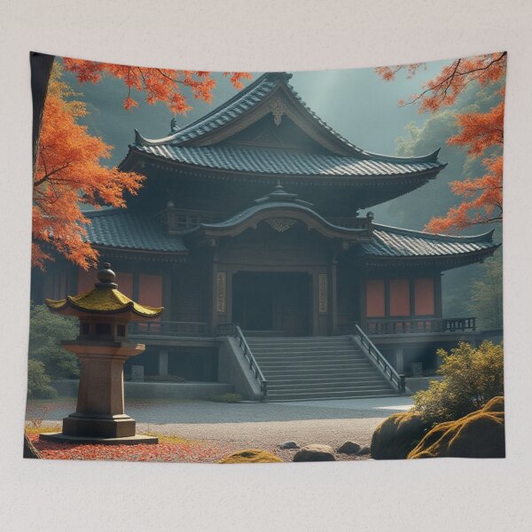 Item preview, Crimson Harmony | Zen Temple Courtyard designed and sold by nhk999.