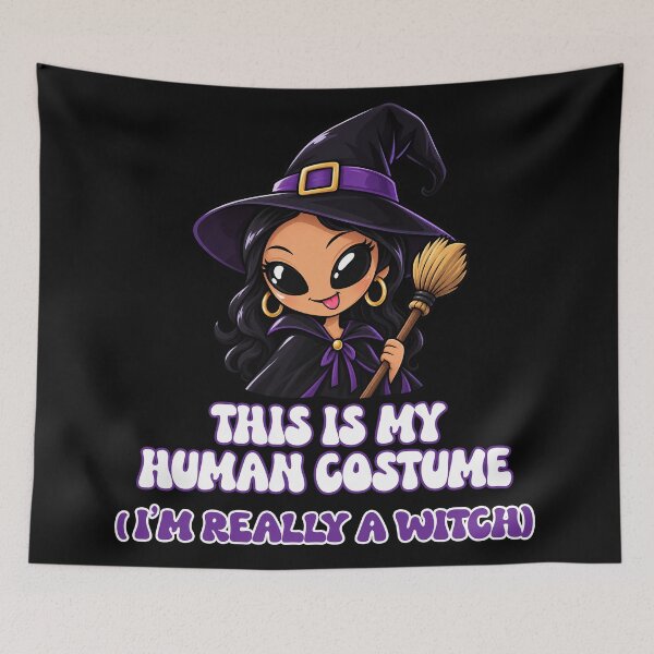 Item preview, Kawaii Witch Human Costume Funny Halloween Design designed and sold by DjFreeq.